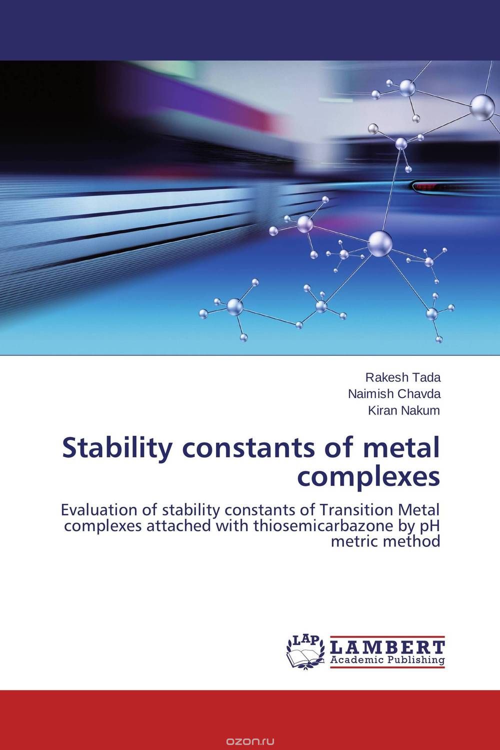 Stability constants of metal complexes
