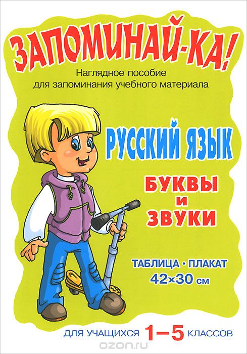 Скачать книгу "Русский язык. 1-5 классы. Буквы и звуки. Плакат"